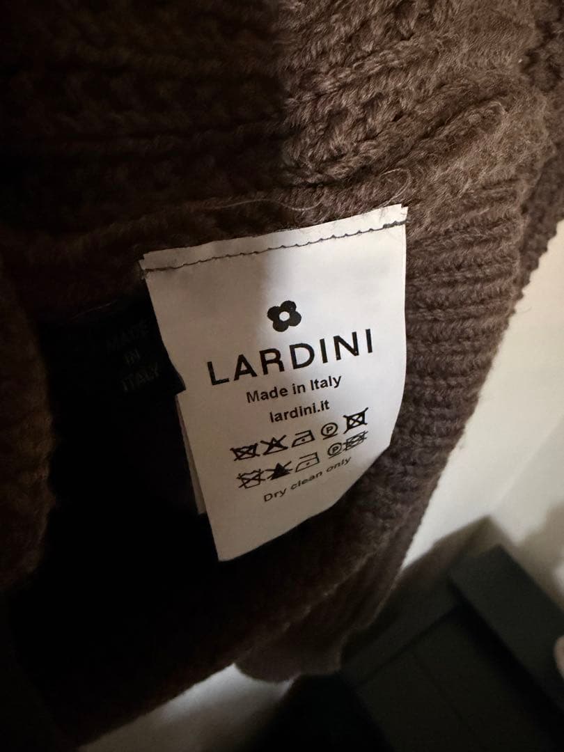 LARDINI ショールカラー ニットカーディガン
