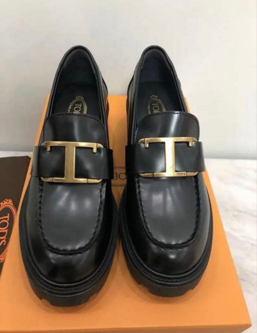 【美品】TOD'S レザー ローファー 黒 36
