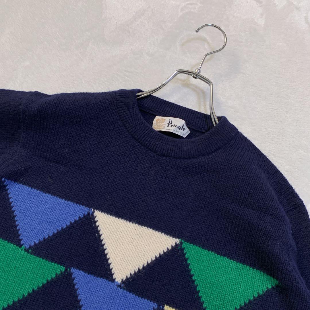 希少 スコットランド製 Pringle プリングル アーガイル ニットセーター
