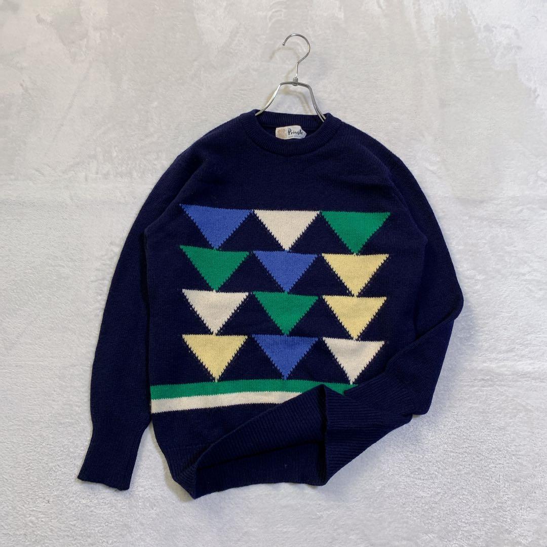 希少 スコットランド製 Pringle プリングル アーガイル ニットセーター