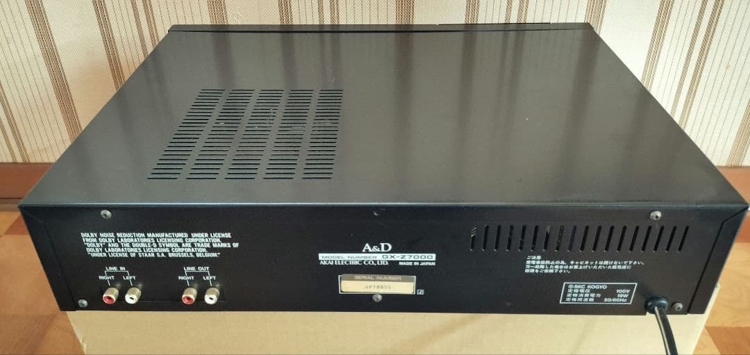 A&D GX-Z7000 カセットデッキ　取扱説明書付き　ジャンク品