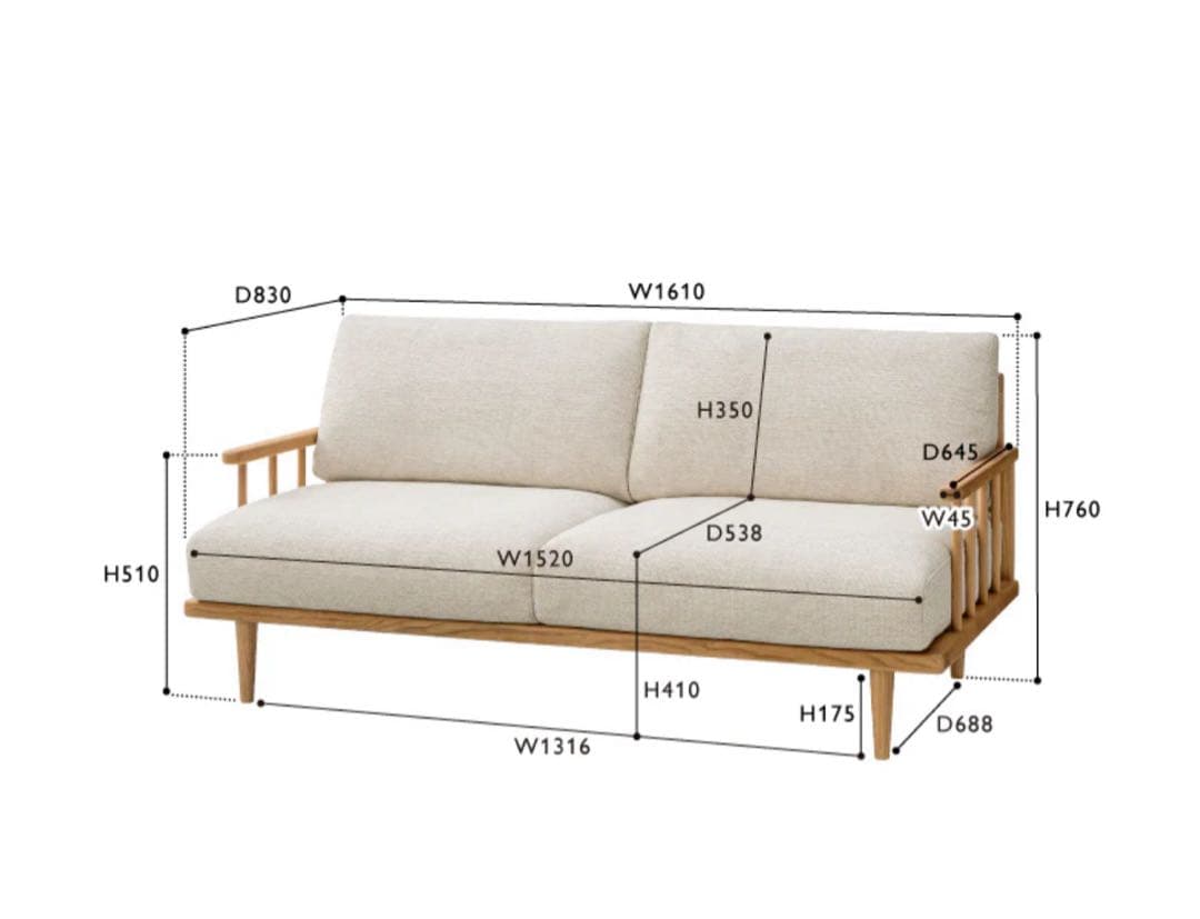 ( *｀ω´) ❣️unico 2人掛けソファ