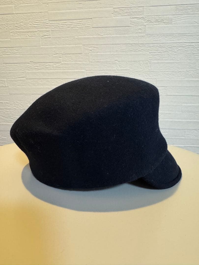 最終お値引き！【美品】CA4LA アシンメトリーキャスケット　ネイビー