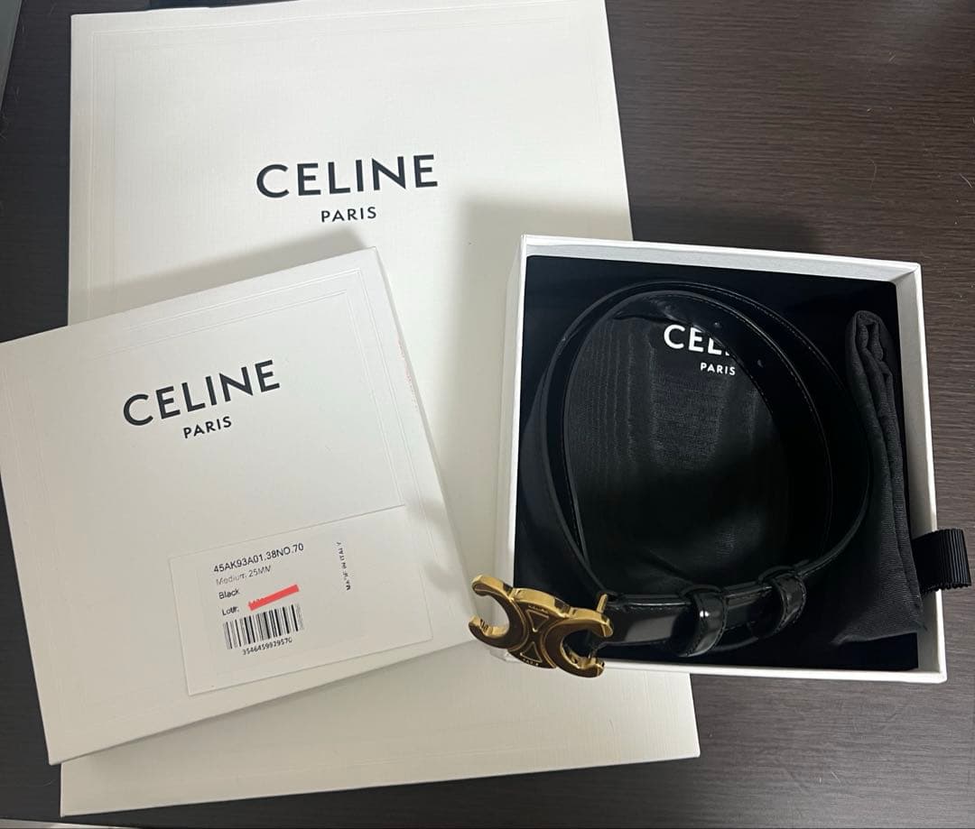 CELINE トリオンフベルト　サイズ70 幅25㎜　付属あり