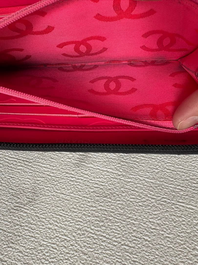 シャネル CHANEL 長財布 ファスナー ココマーク黒