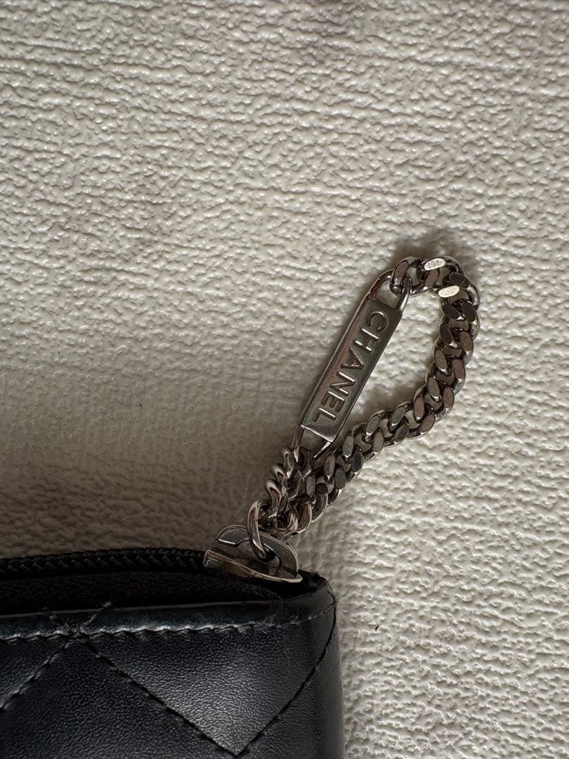 シャネル CHANEL 長財布 ファスナー ココマーク黒