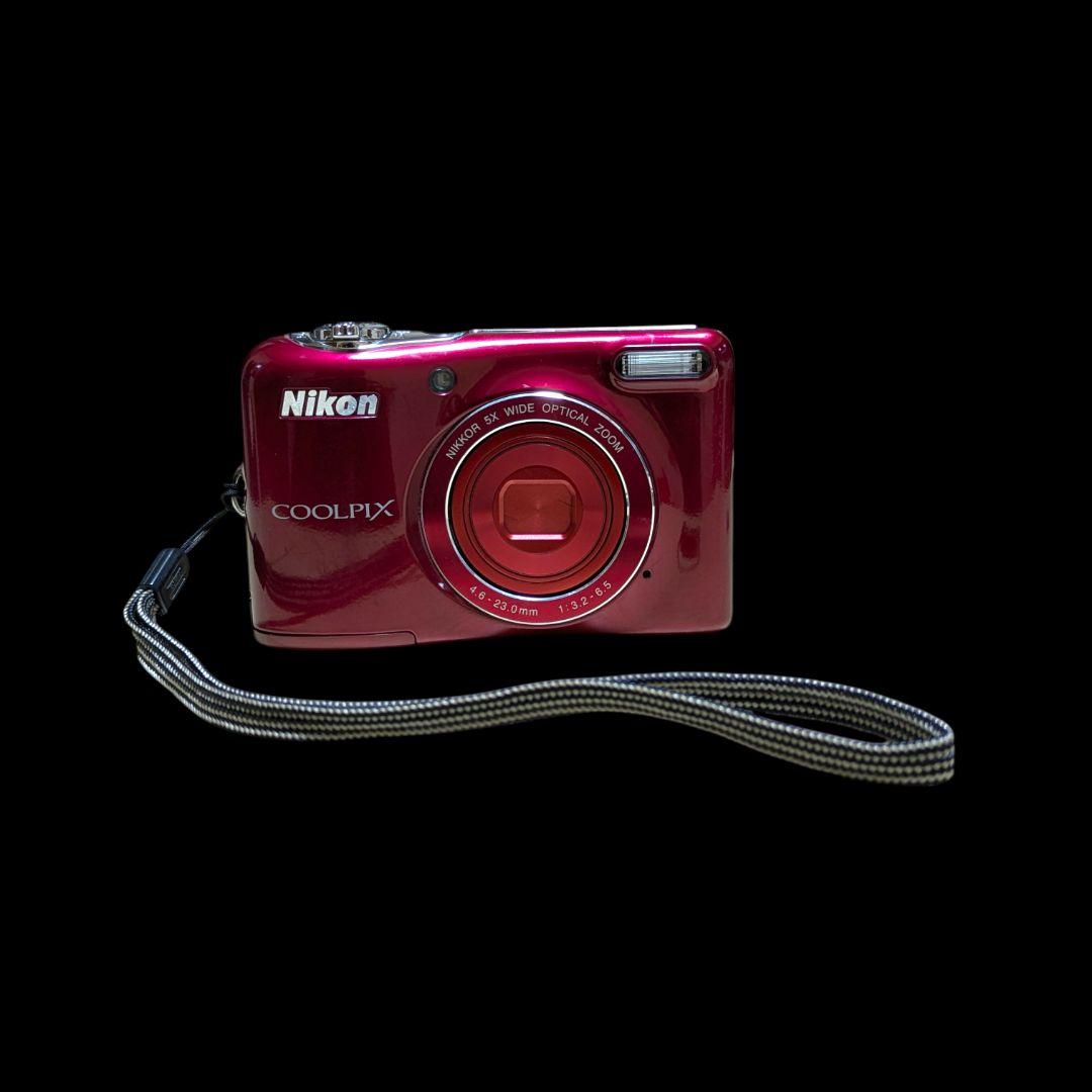 動作確認済み Nikon COOLPIX L30 赤 コンデジ カメラ デジカメ