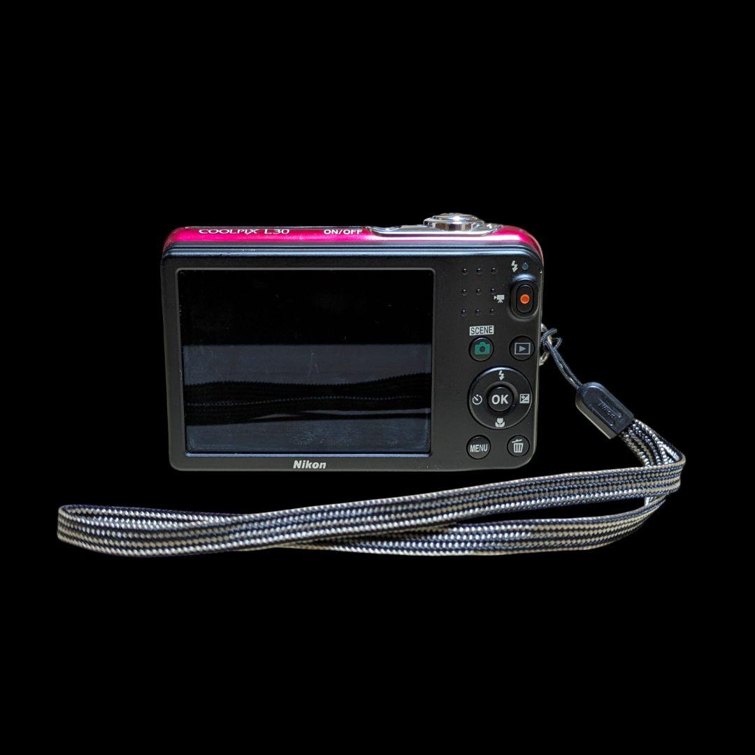 動作確認済み Nikon COOLPIX L30 赤 コンデジ カメラ デジカメ