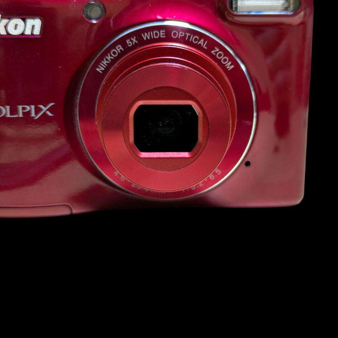 動作確認済み Nikon COOLPIX L30 赤 コンデジ カメラ デジカメ