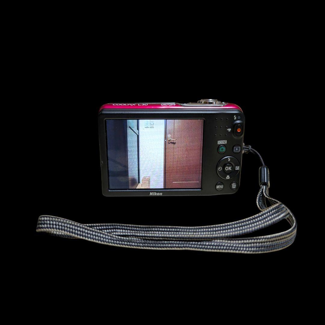 動作確認済み Nikon COOLPIX L30 赤 コンデジ カメラ デジカメ