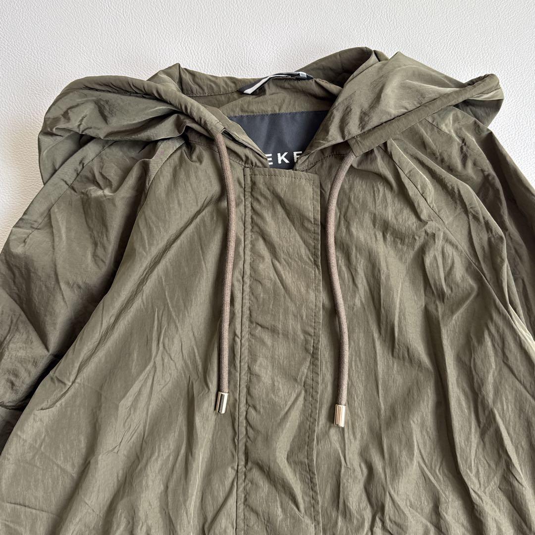 美品　マックスマーラ　ギャザー　モッズコート　　カーキ　38 スプリングコート