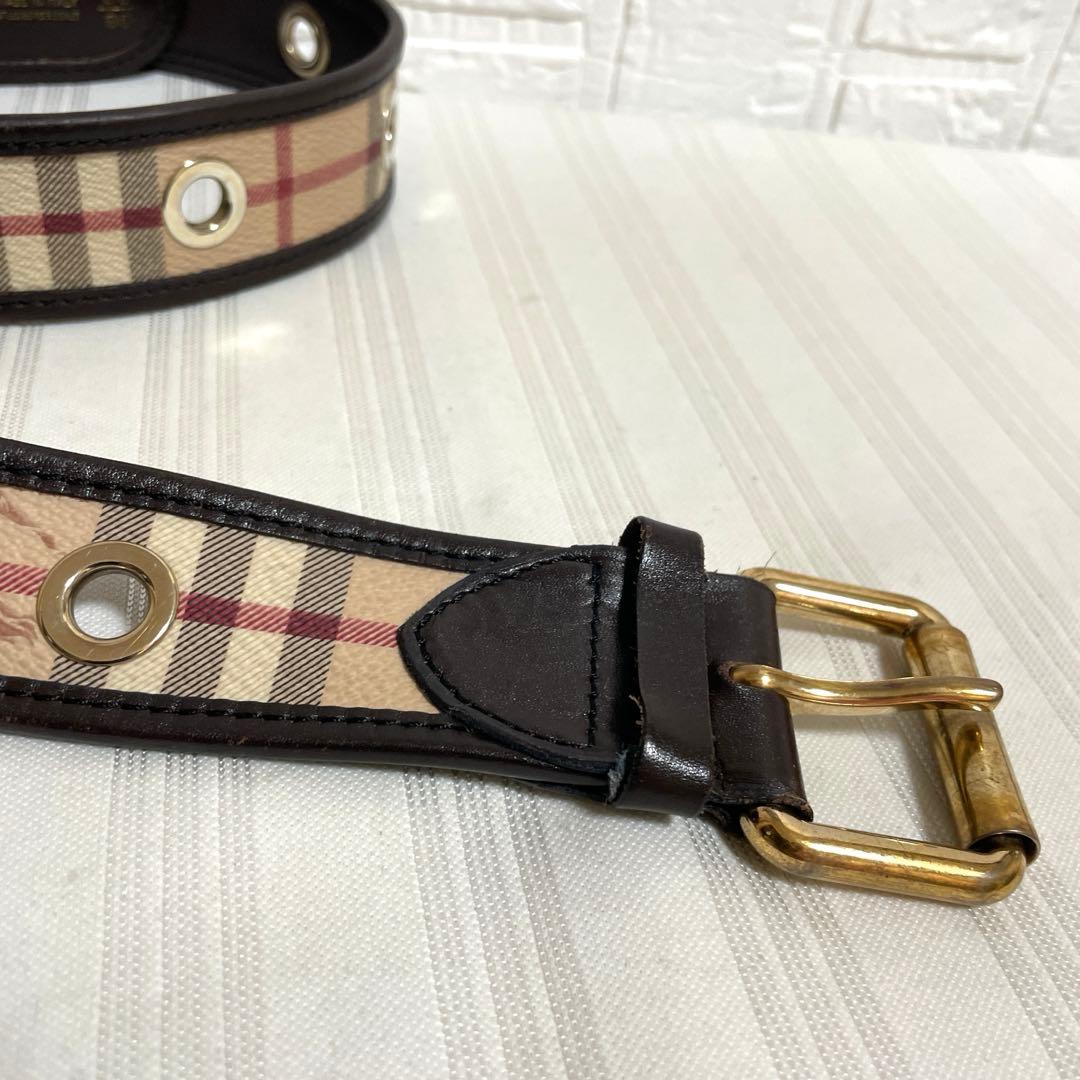 バーバリー BURBERRY ノバチェック シャドーホース ベルト イタリア製