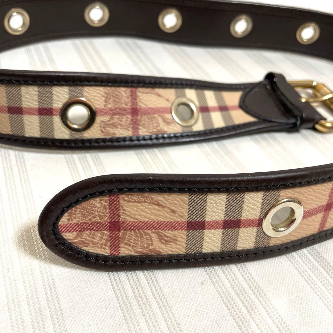 バーバリー BURBERRY ノバチェック シャドーホース ベルト イタリア製