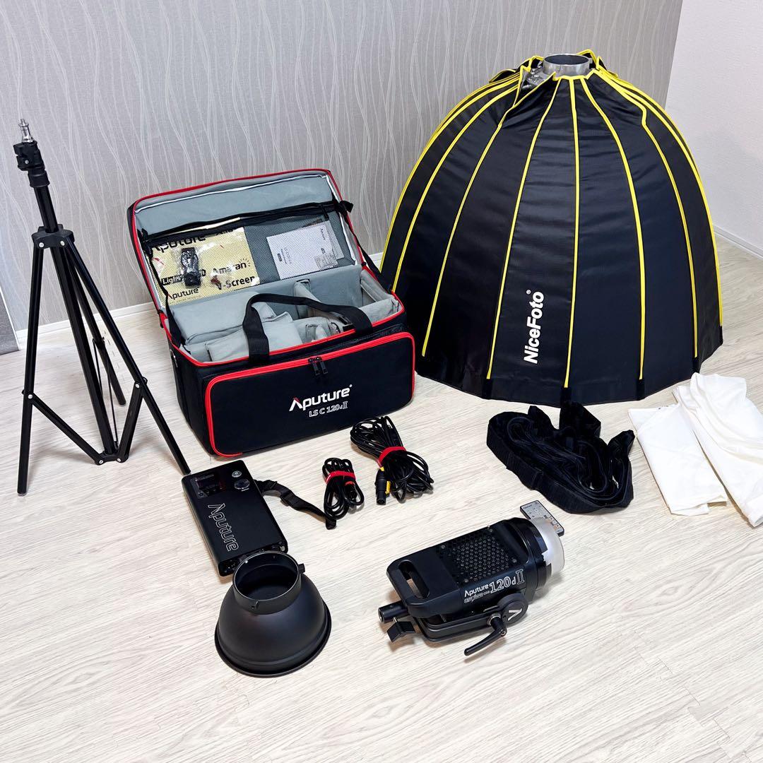 ソフトボックス＆スタンド付きAputure C120dII 動画撮影用ライト