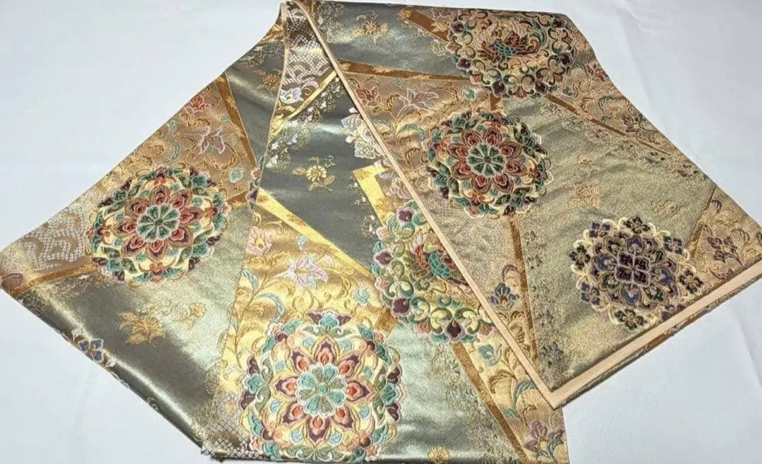 高級 袋帯 正絹 六通柄 西陣織 唐織 フォーマル 訪問着 留袖 色無地