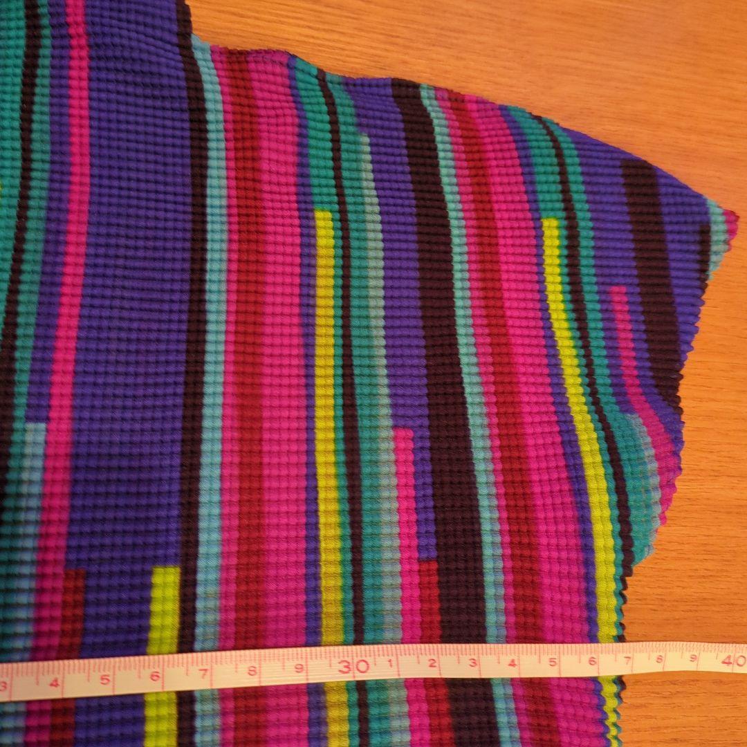 me 半袖ストライプTシャツ マルチカラー　ミヤケイッセイ