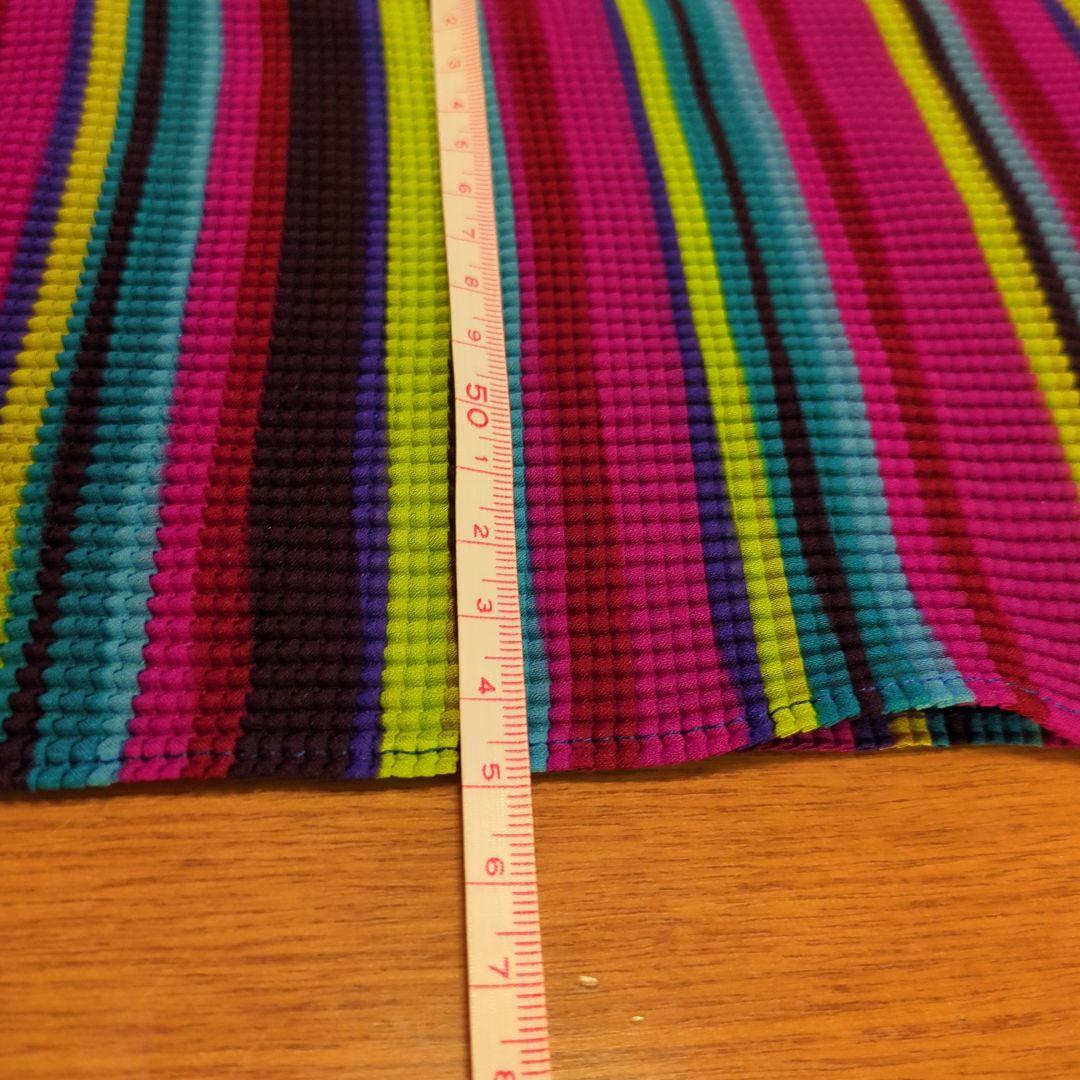 me 半袖ストライプTシャツ マルチカラー　ミヤケイッセイ