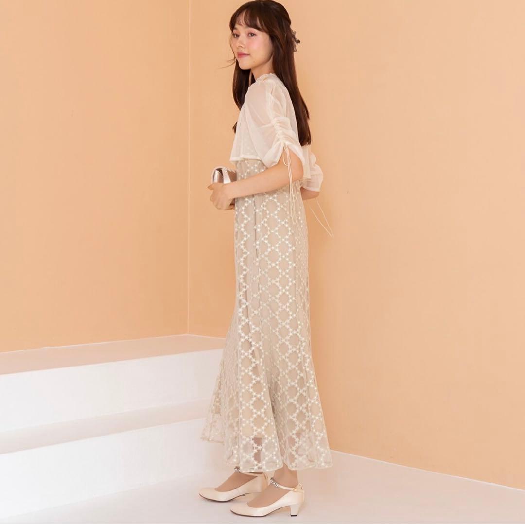 ※専用【formforma】シャーリングリボンボレロ×ダイヤ柄キラキラドレス