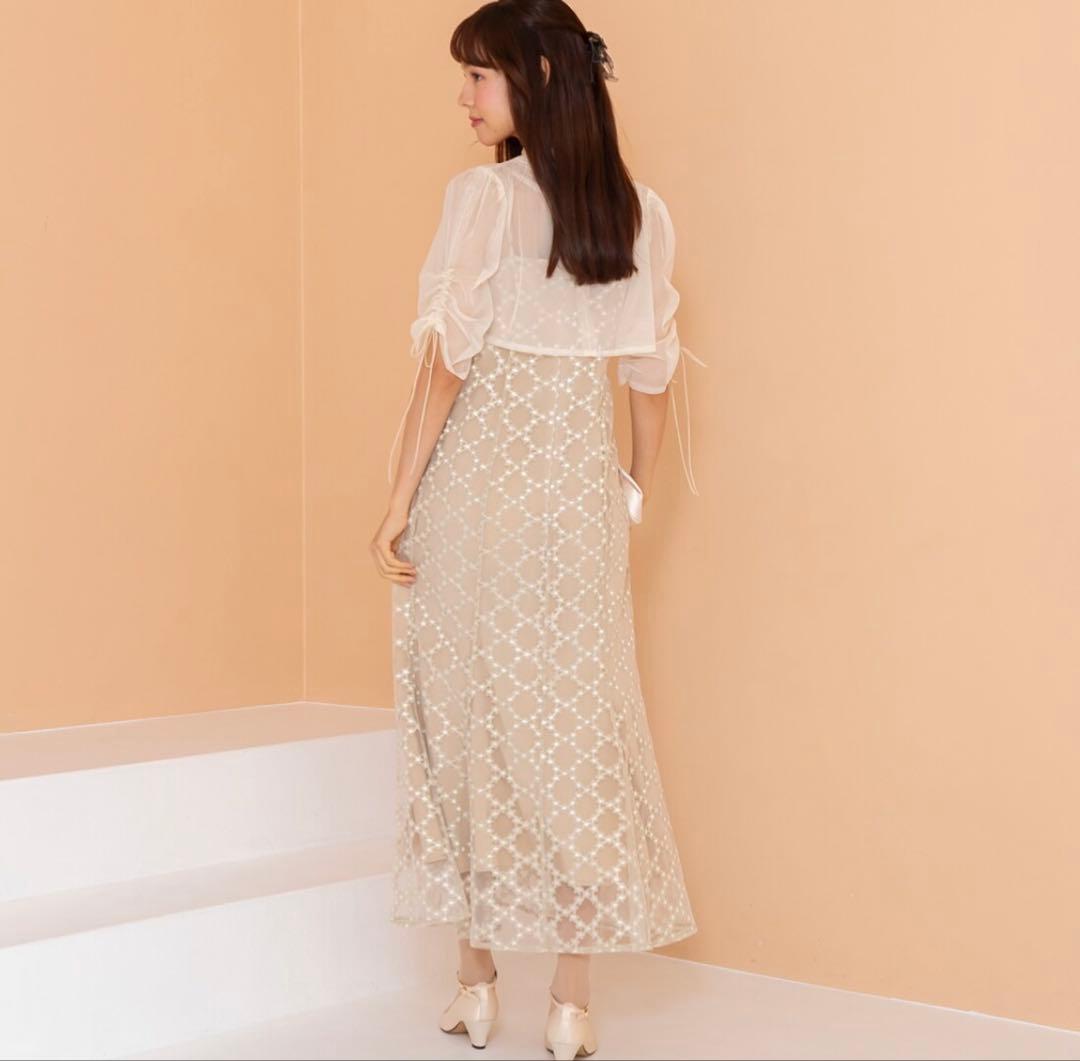 ※専用【formforma】シャーリングリボンボレロ×ダイヤ柄キラキラドレス