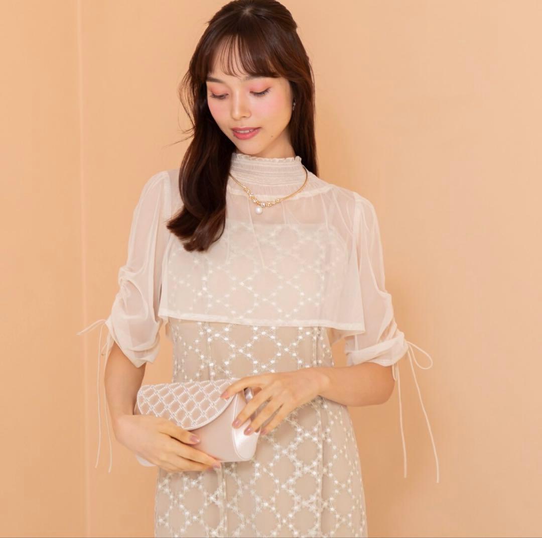 ※専用【formforma】シャーリングリボンボレロ×ダイヤ柄キラキラドレス