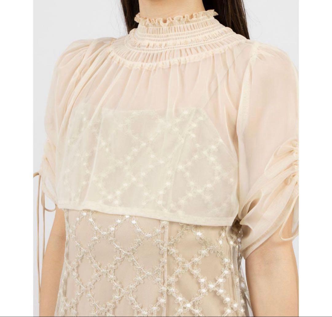 ※専用【formforma】シャーリングリボンボレロ×ダイヤ柄キラキラドレス