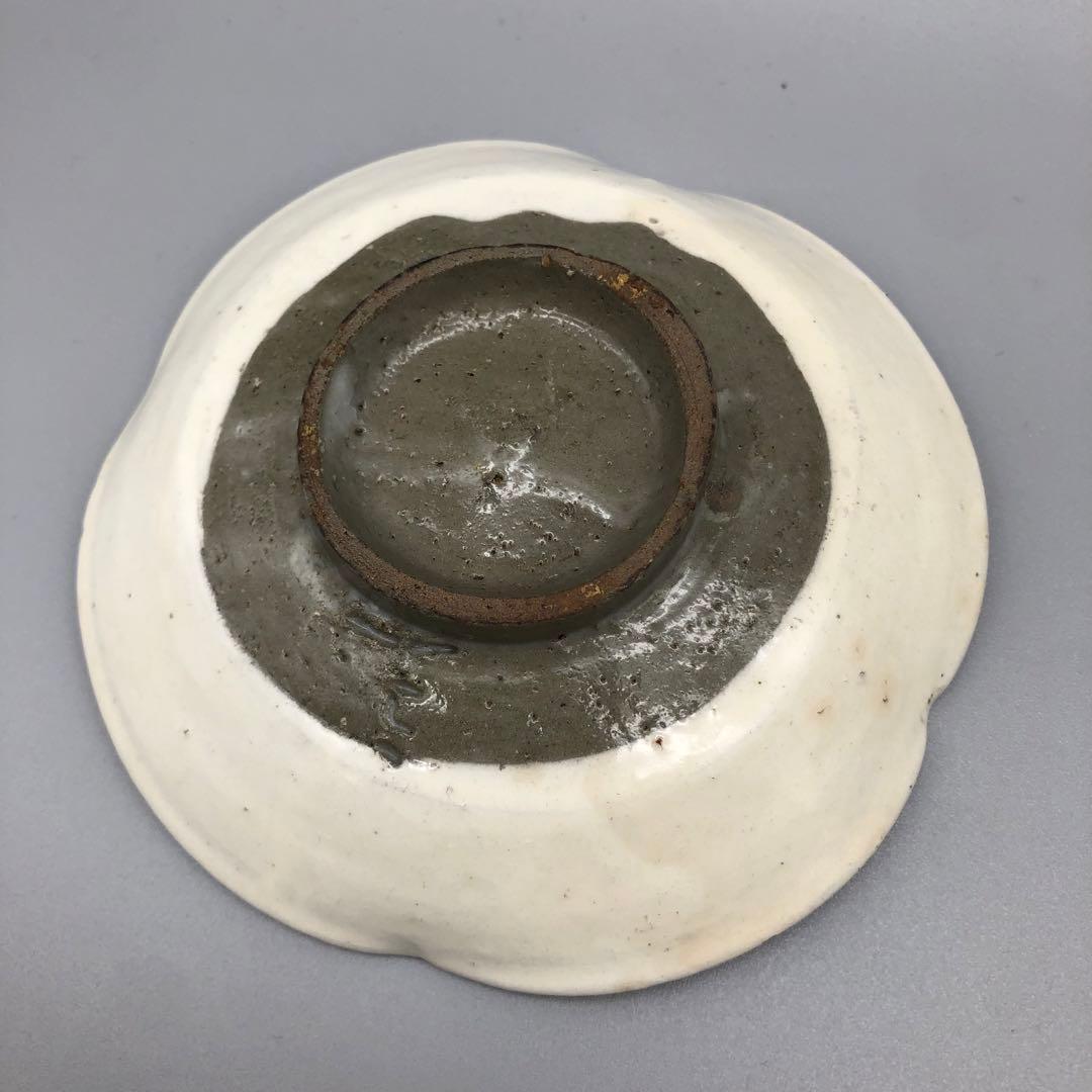 希少年代物唐津焼隆太窯中里粉引ふちなぶり皿5枚セット12-13cm骨董ビンテージ