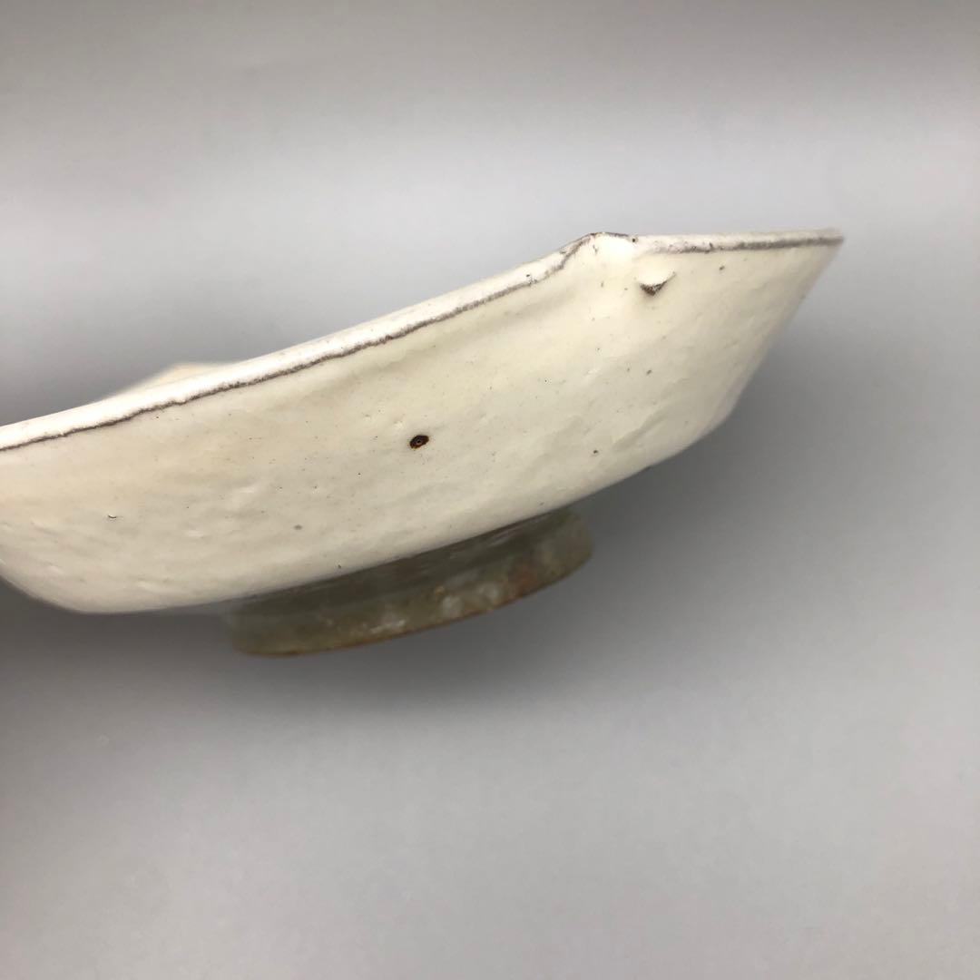 希少年代物唐津焼隆太窯中里粉引ふちなぶり皿5枚セット12-13cm骨董ビンテージ