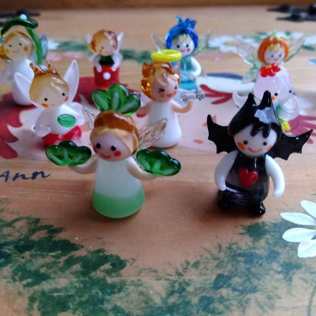 ガラス細工　天使フィギュア10体セット