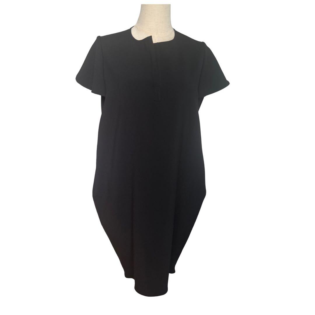 【美品】YOKO CHAN＊ペタルスリーブワンピース＊40サイズ＊ブラック