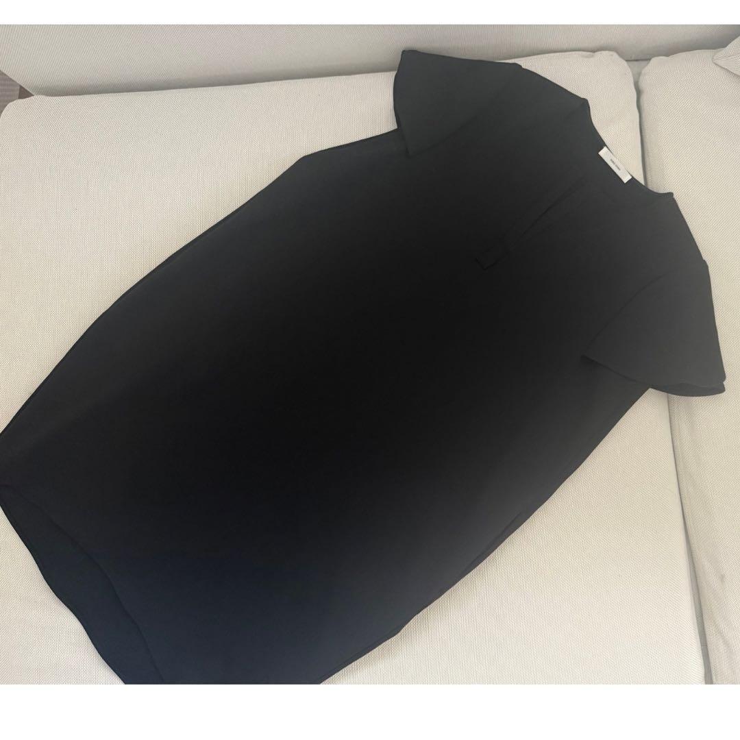 【美品】YOKO CHAN＊ペタルスリーブワンピース＊40サイズ＊ブラック