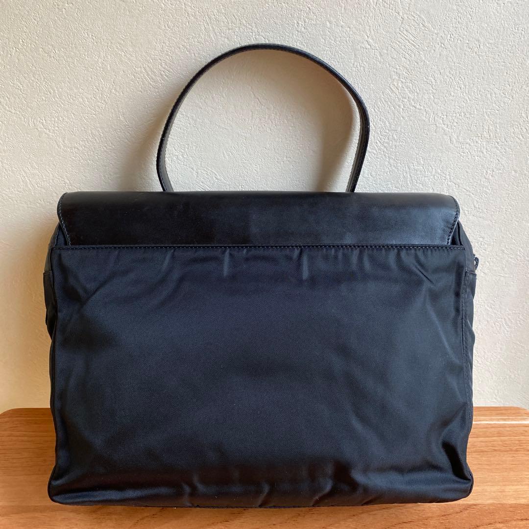 プラダ PRADA ナイロン ハンドバッグ レザーハンドル