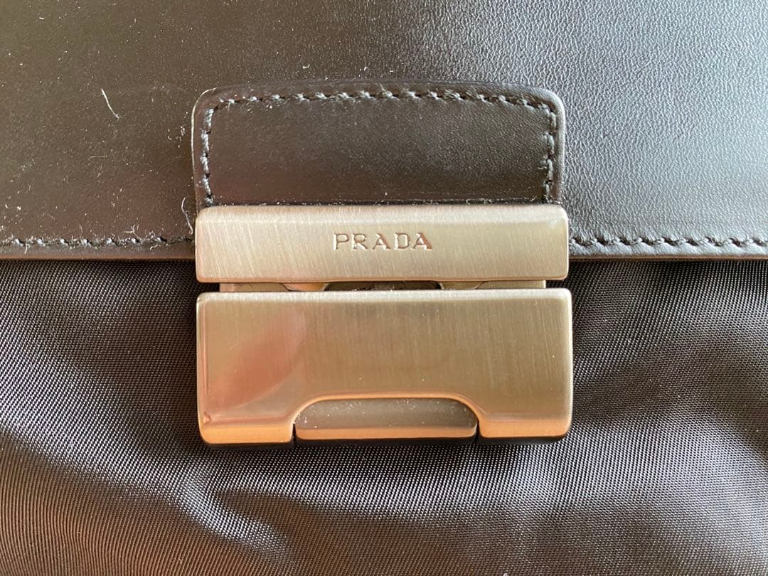 プラダ PRADA ナイロン ハンドバッグ レザーハンドル