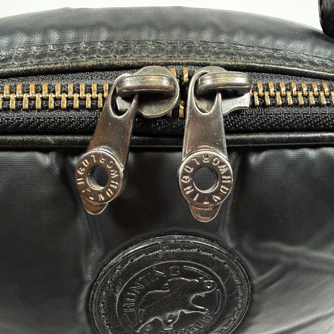 【極美品】ハンティングワールド　ショルダーバッグ　2way バチューサーパス　黒