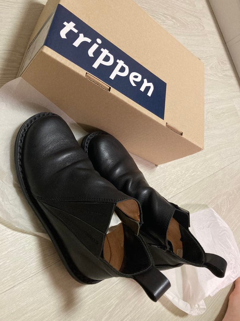 美品　トリッペン Kinky キンキー サイドゴアブーツ 本革 ブラック