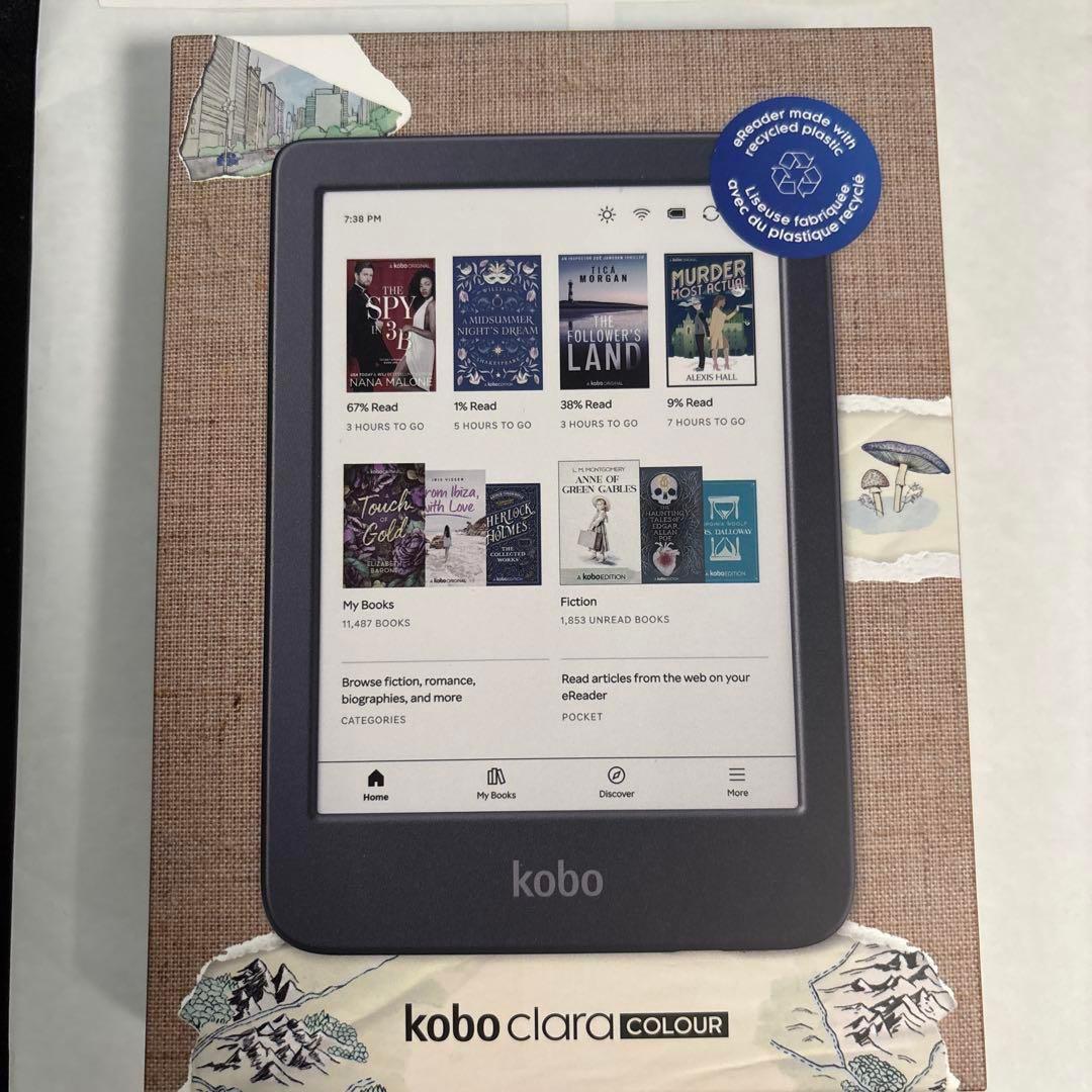 電子書籍リーダー Kobo Clara Colour 6インチ 16G 防水仕様