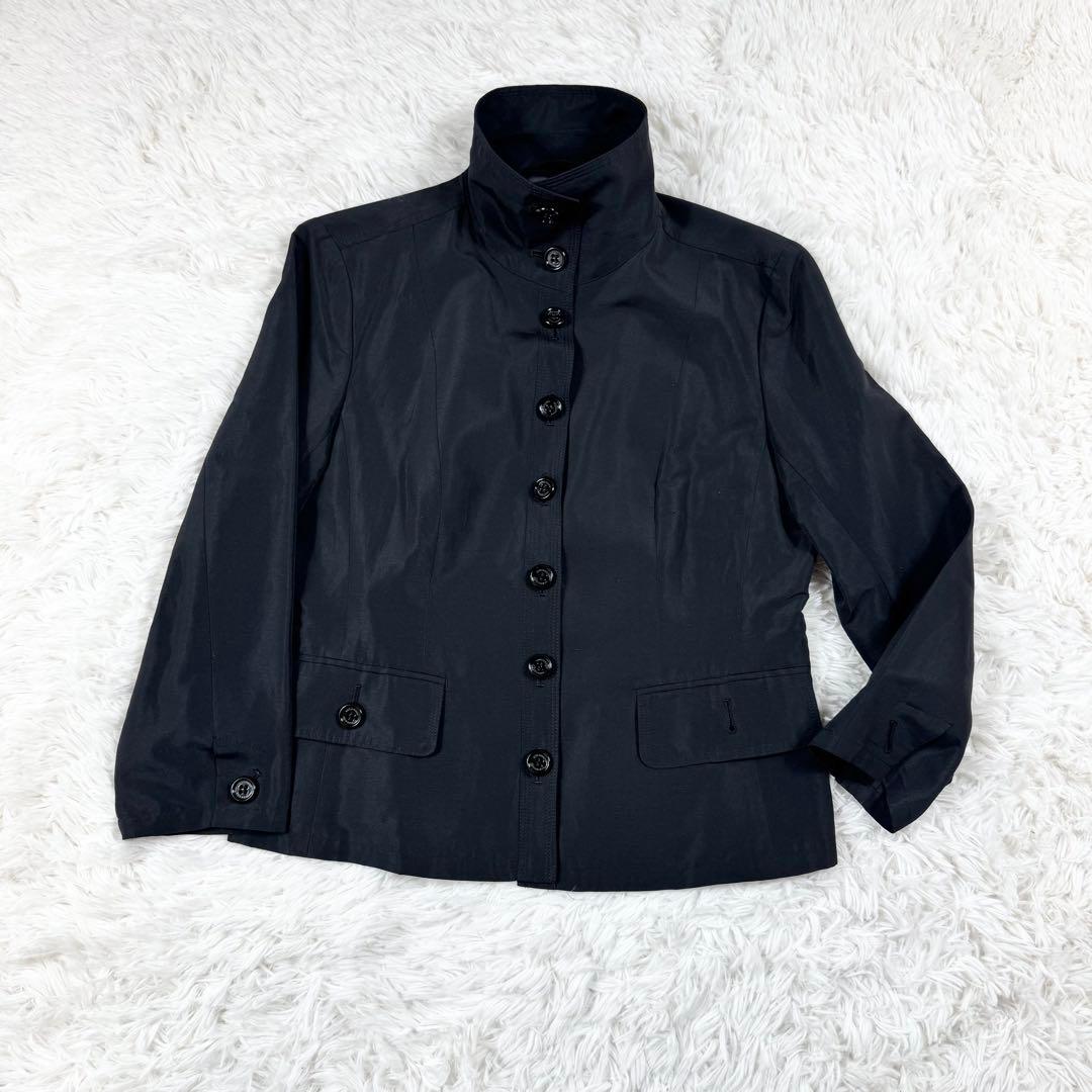 【希少・美品】バーバリーロンドン リネンジャケット　ブラック 42