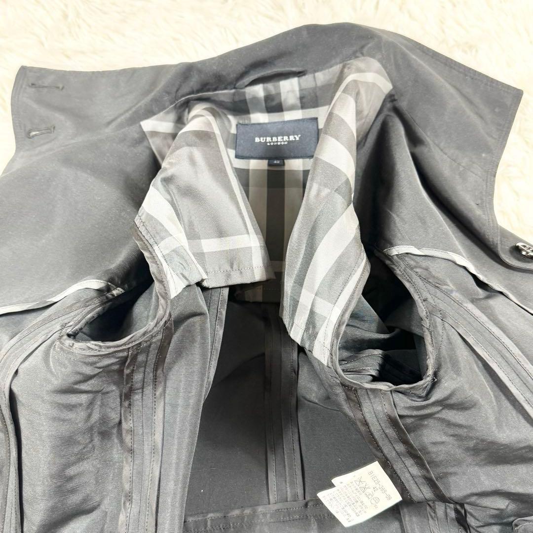 【希少・美品】バーバリーロンドン リネンジャケット　ブラック 42