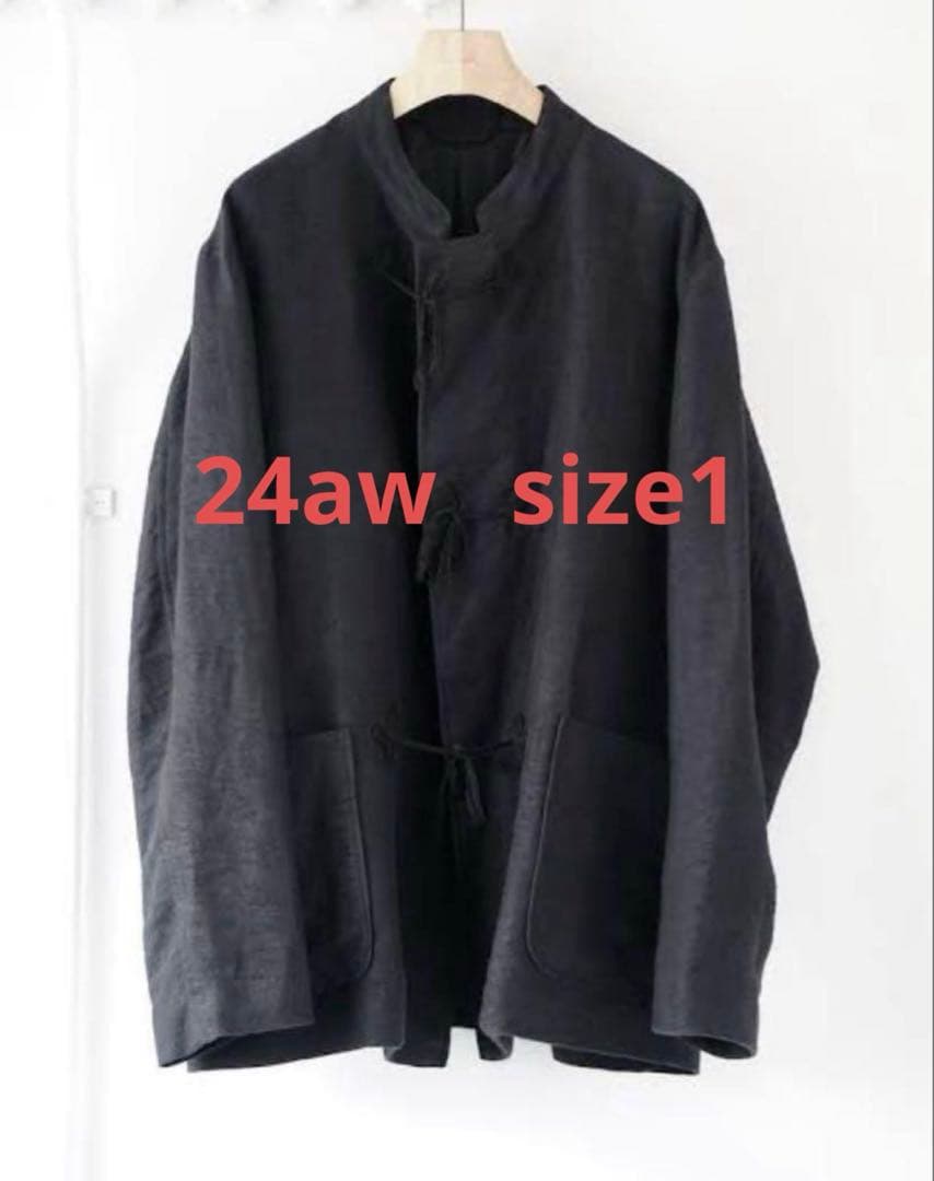 comoli 起毛リネンスタンドカラージャケット　24aw size1