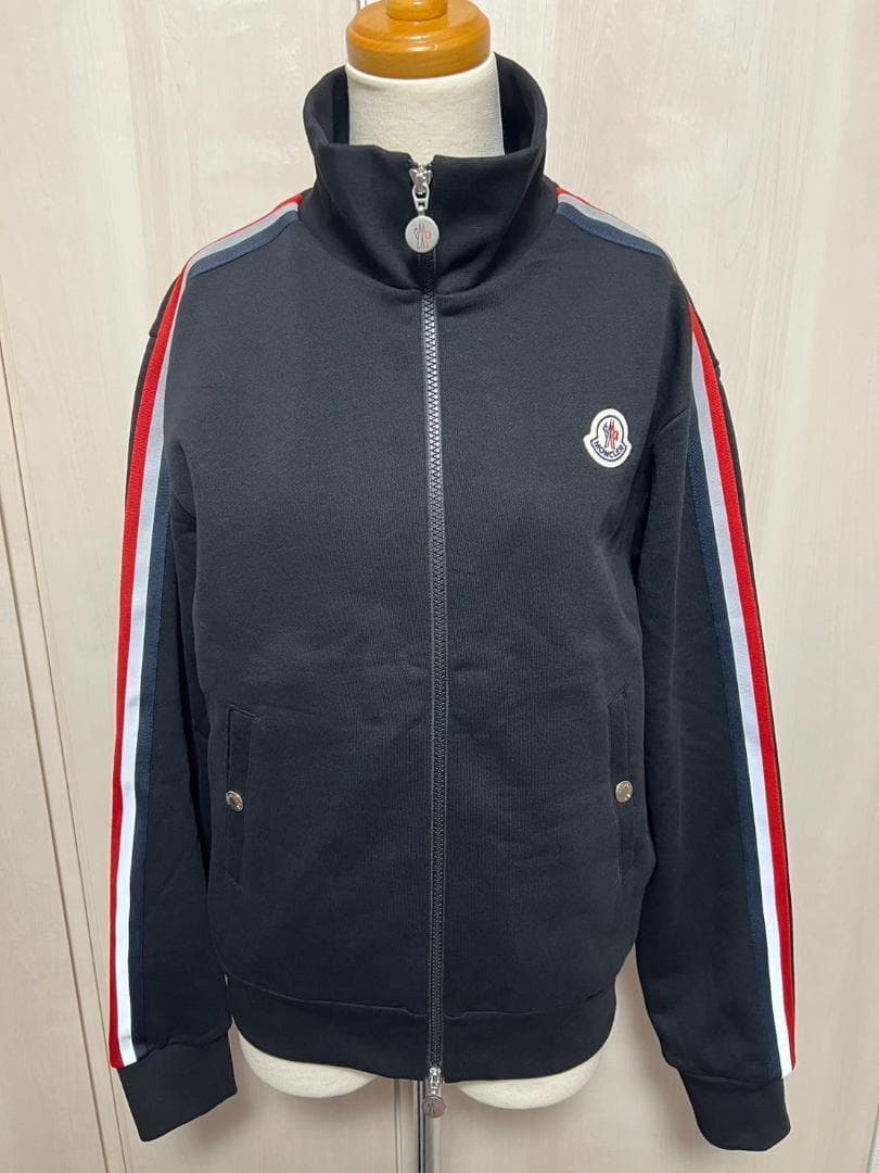 新品未使用☆MONCLER Strippedtricolor ジャージ S 黒色