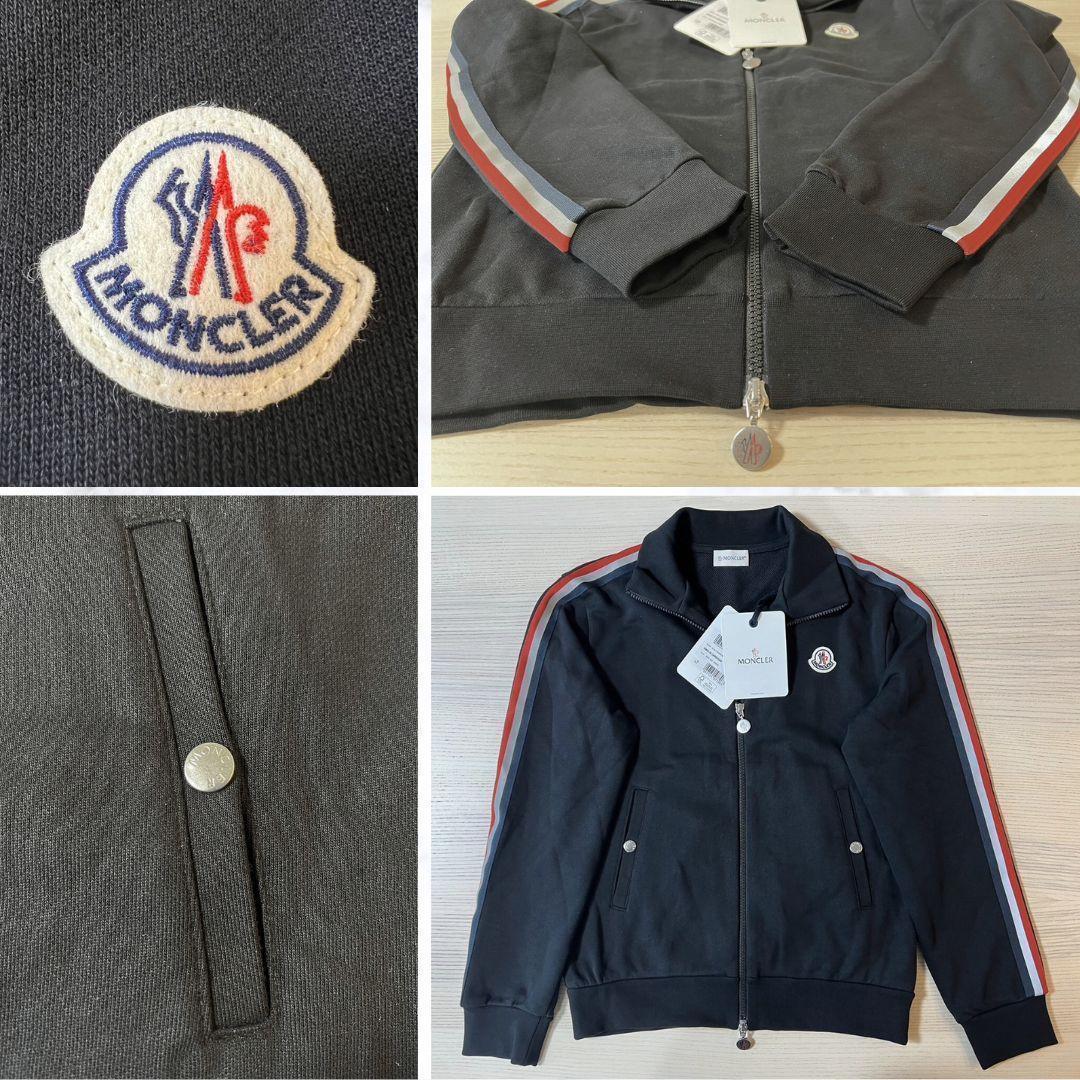 新品未使用☆MONCLER Strippedtricolor ジャージ S 黒色