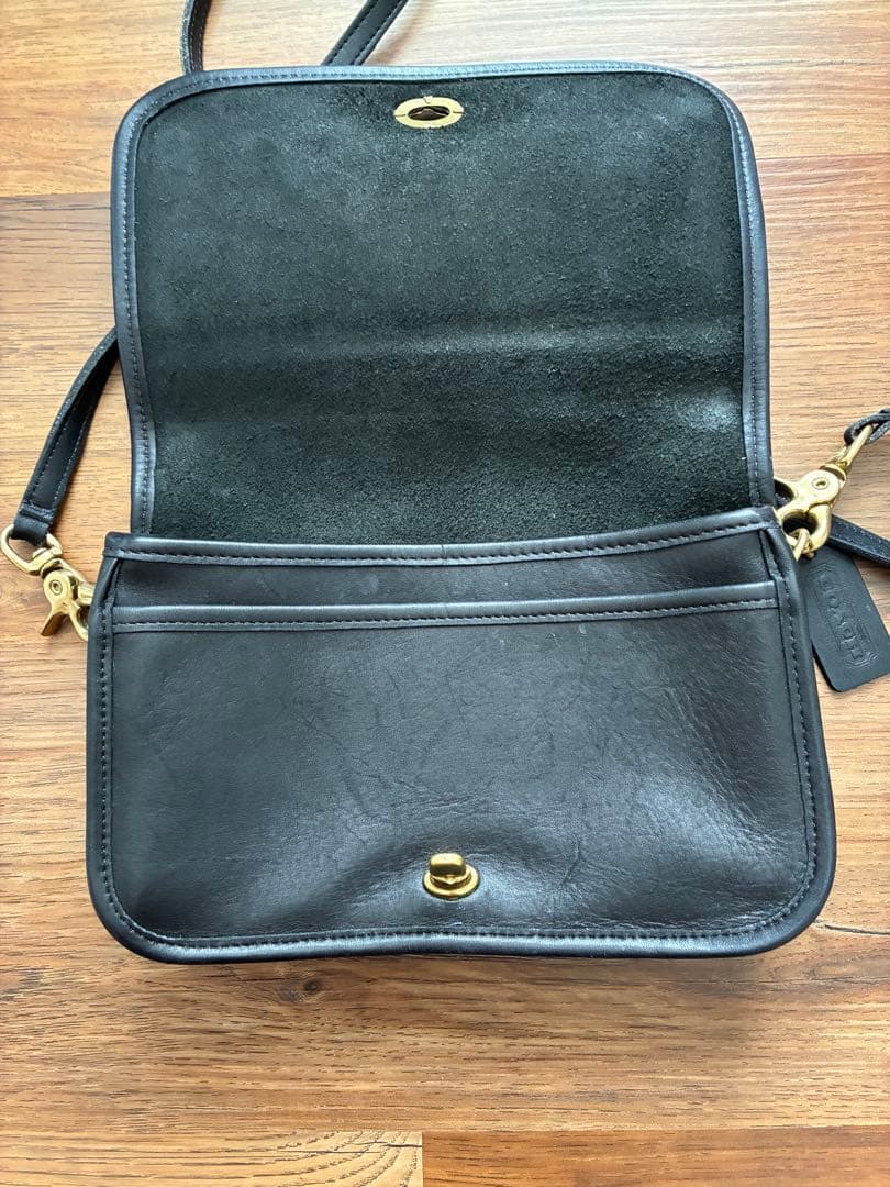 COACH オールドコーチ ショルダーバッグ 黒 ターンロック レア　USA製