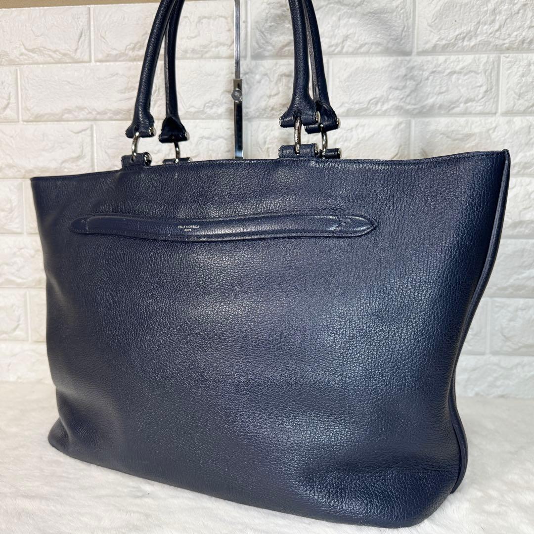 PELLE MORBIDA ペッレモルビダ トートバッグ デッキ9 ネイビー