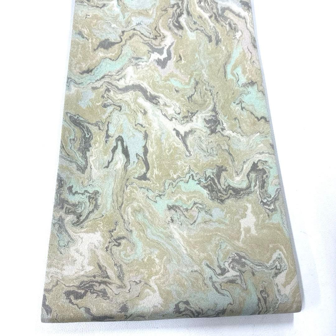 専用帯4755 ●高級 正絹 全通 袋帯 墨流し