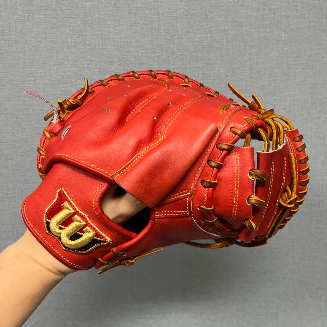 1043 ウィルソン スタッフ 型抜群 極美品 軟式 キャッチャーミット