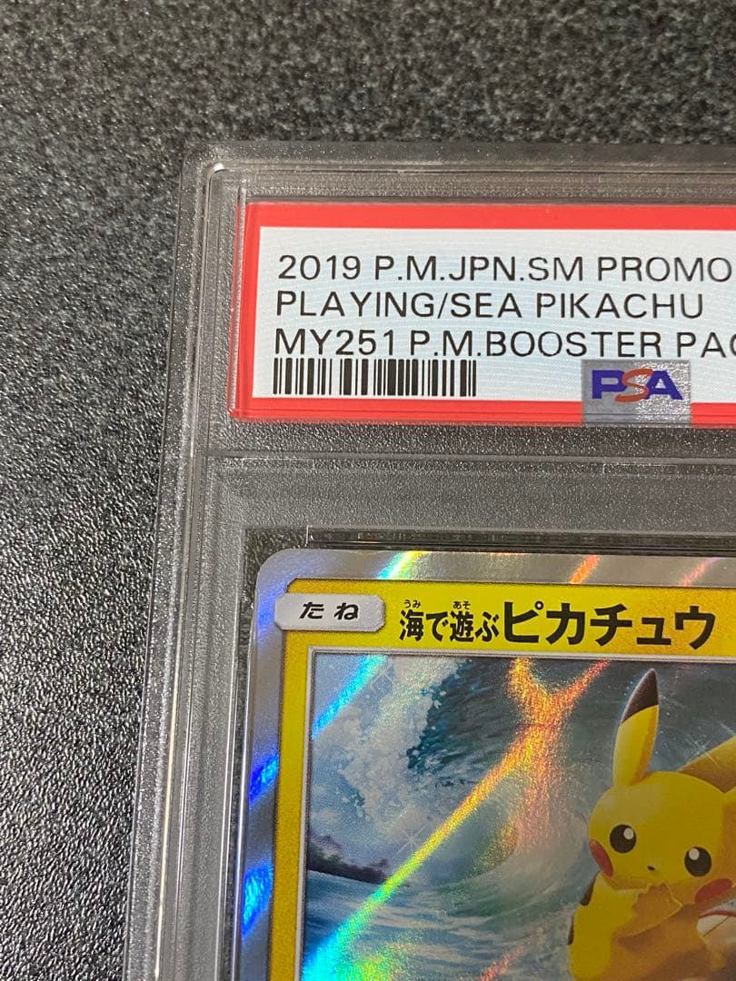 海で遊ぶピカチュウ　psa9