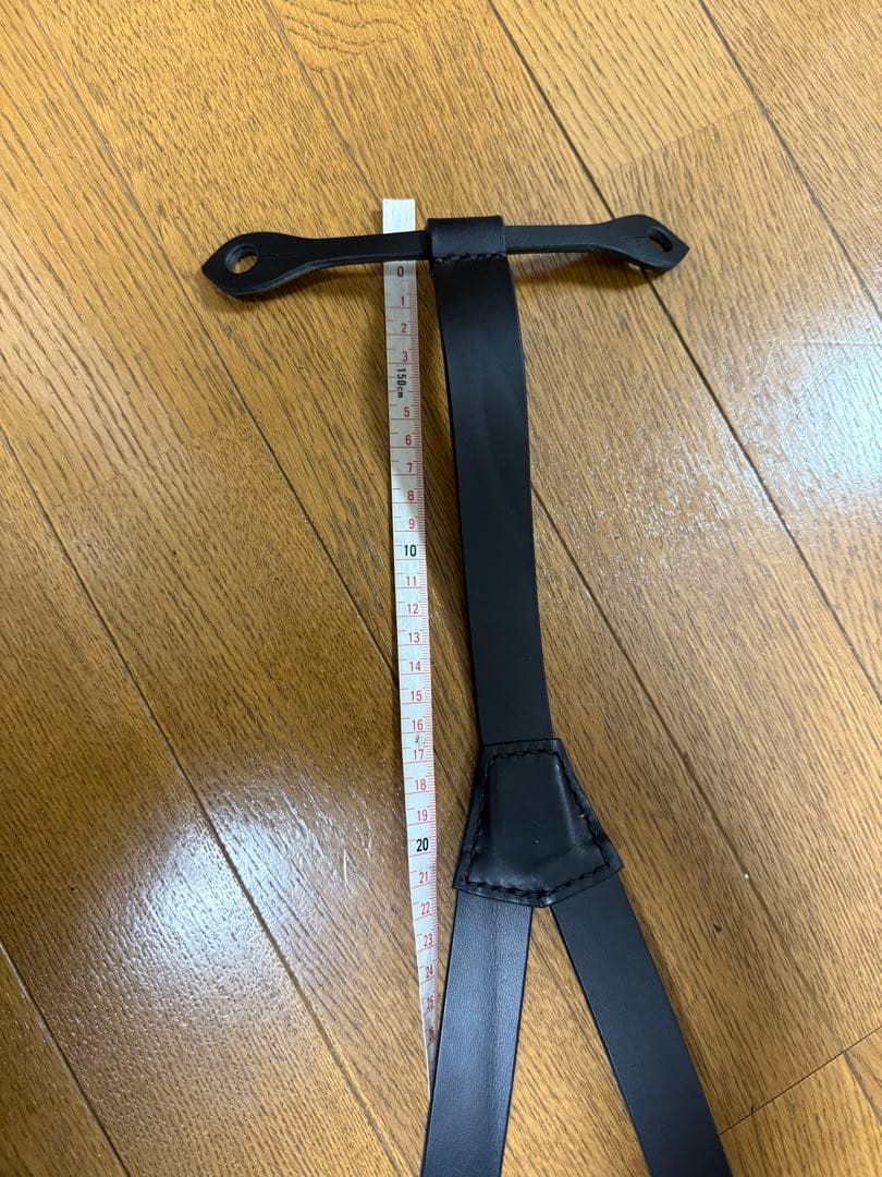 ブラックレザーサスペンダー tcbジーンズ