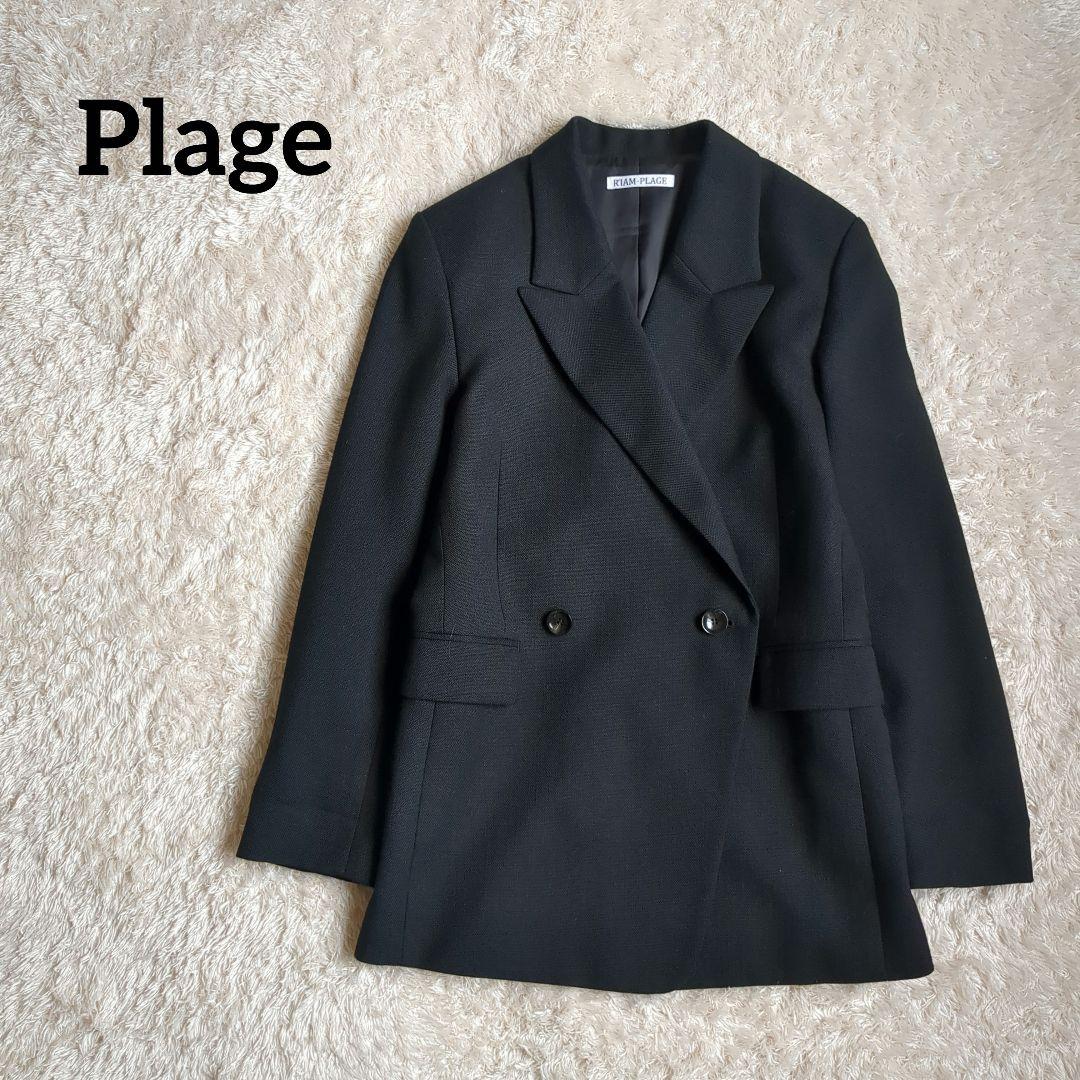 【美品】Plage R’IAM OXテーラードジャケット　ブラック　36