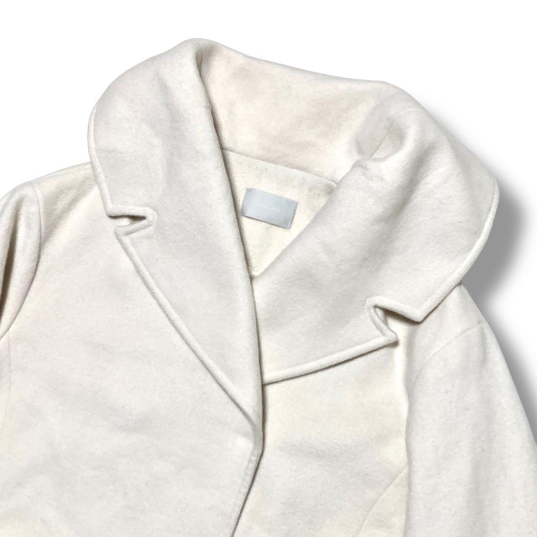 23AW✨ セルフォード ビッグカラーショートコート ウール アイボリー F