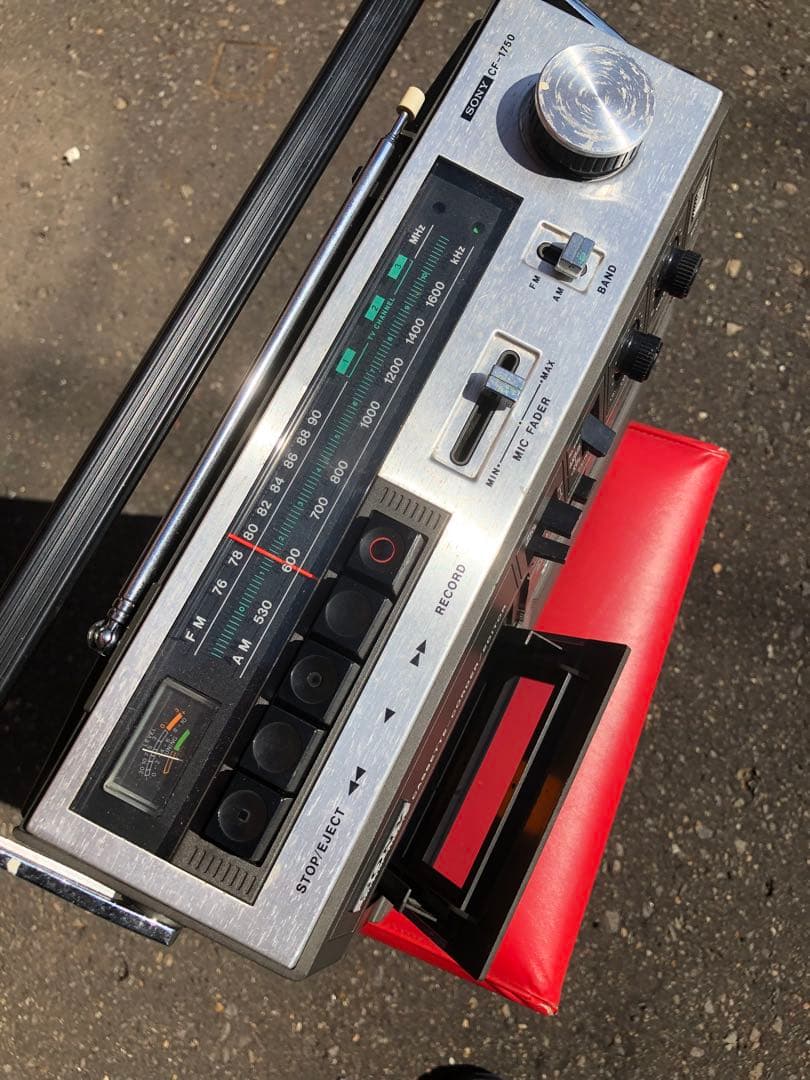 SONY ソニー 昭和レトロ ラジオ　CF-1750 カセットコーダー　ジャンク