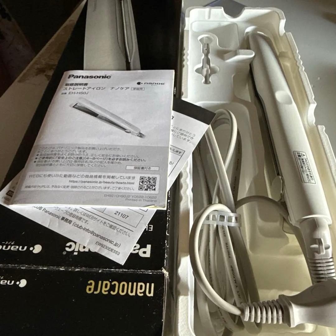 Panasonic ストレートアイロン ナノケア EH-HS0J-W 白